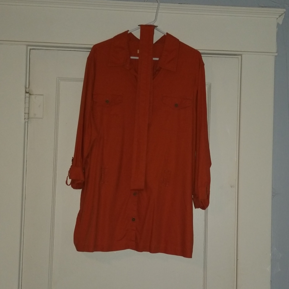 Linen safari shirt